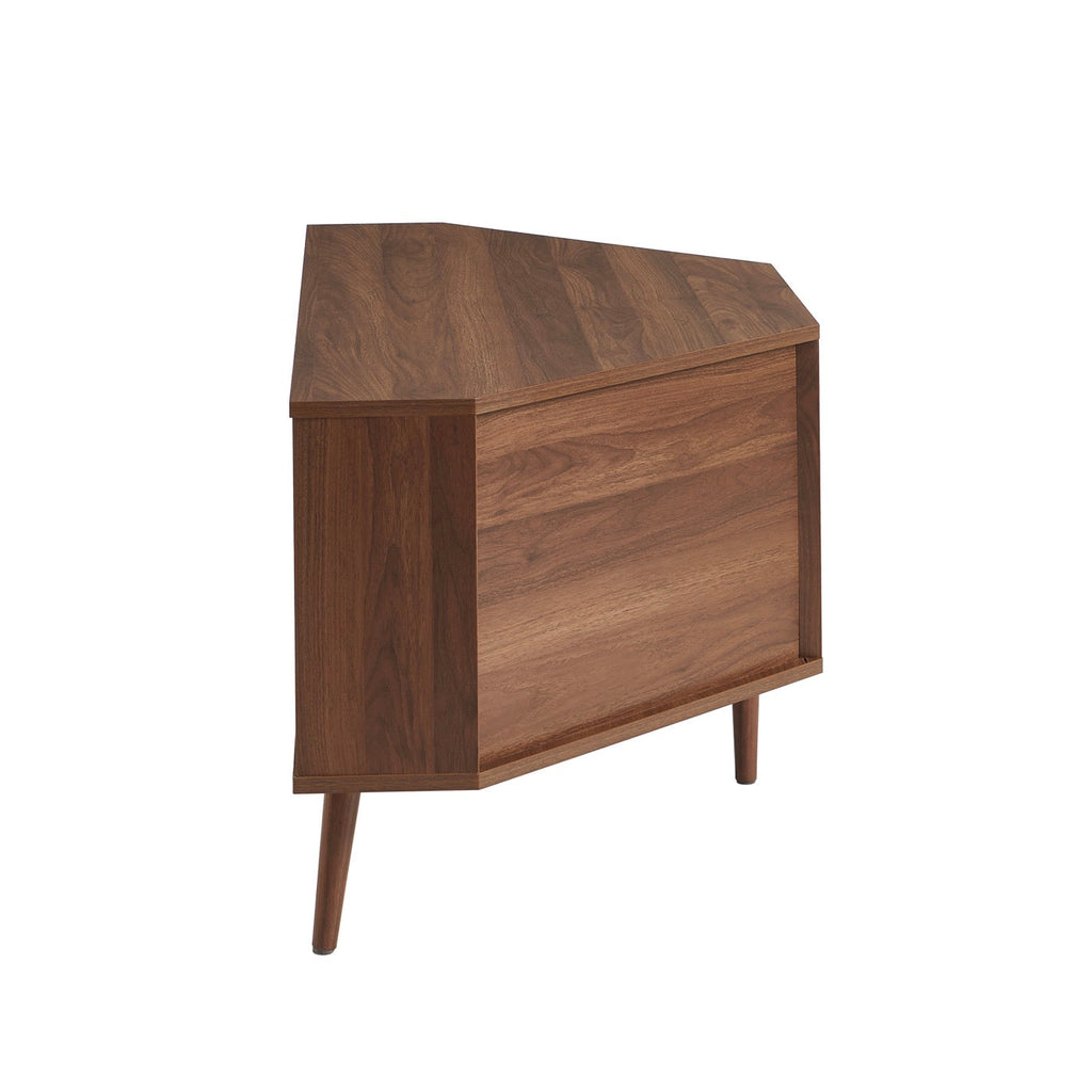 Lyna - Meuble Tv D'Angle - Effet Noyer