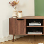 Lyna - Meuble Tv D'Angle - Effet Noyer