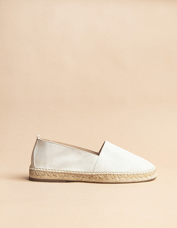 Espadrilles Plates Lyonnaise Daim - Cuir Daim Gris - Homme