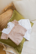 Blouse & Short L'Explorateur - Sable - À Personnaliser