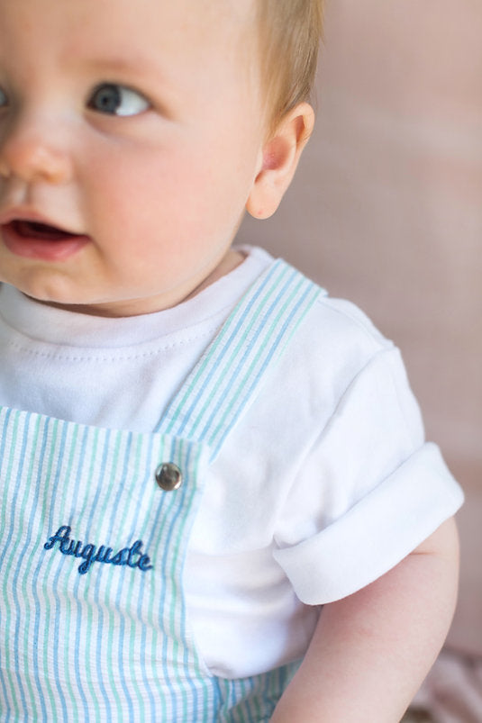 Salopette L'Irrésistible - Bleu/Menthe/Blanc - À Personnaliser