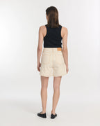 Short droit ISYS en DENIM BEIGE | 100% Coton