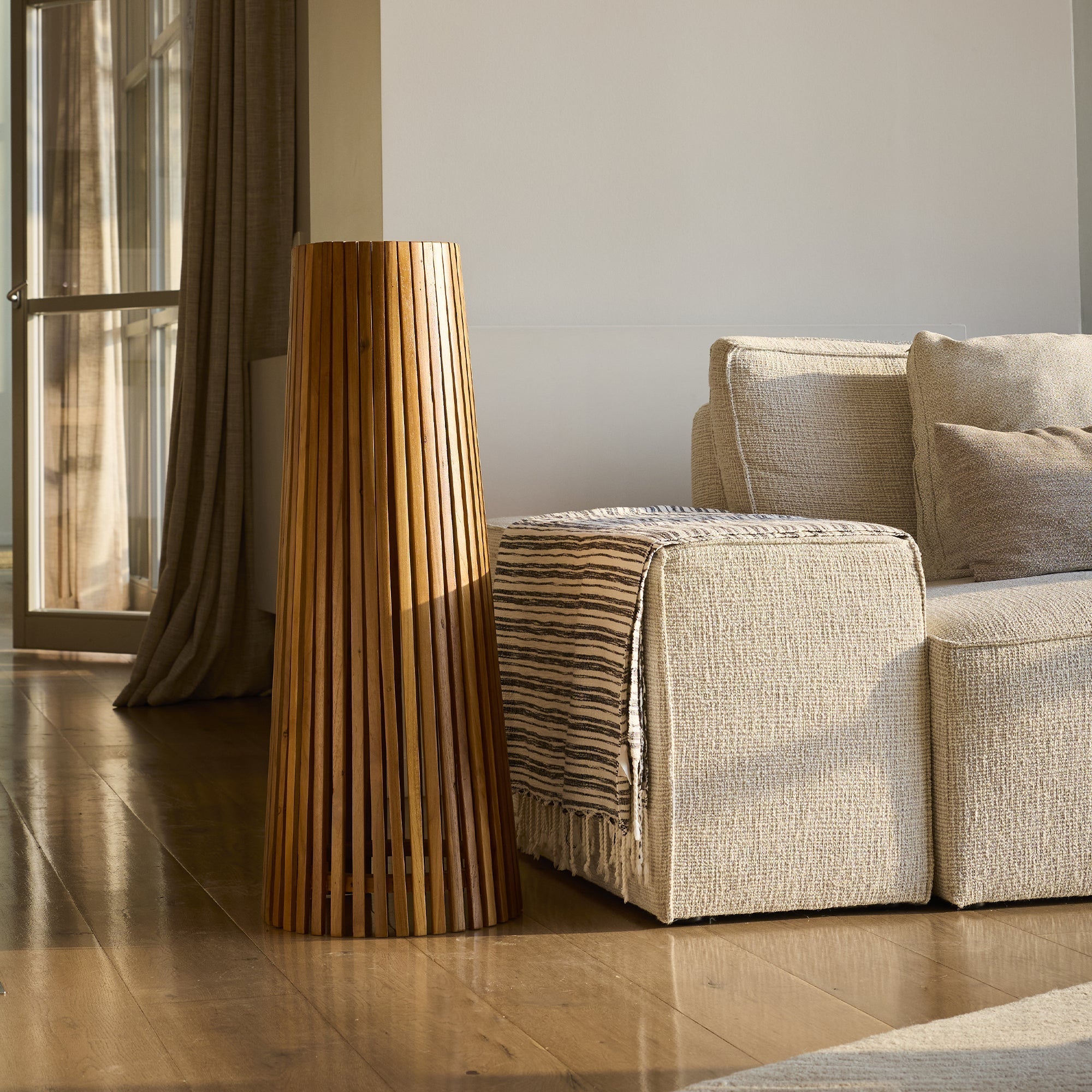 Tecka - Décoration Lumineuse Solaire - Bois - Bois