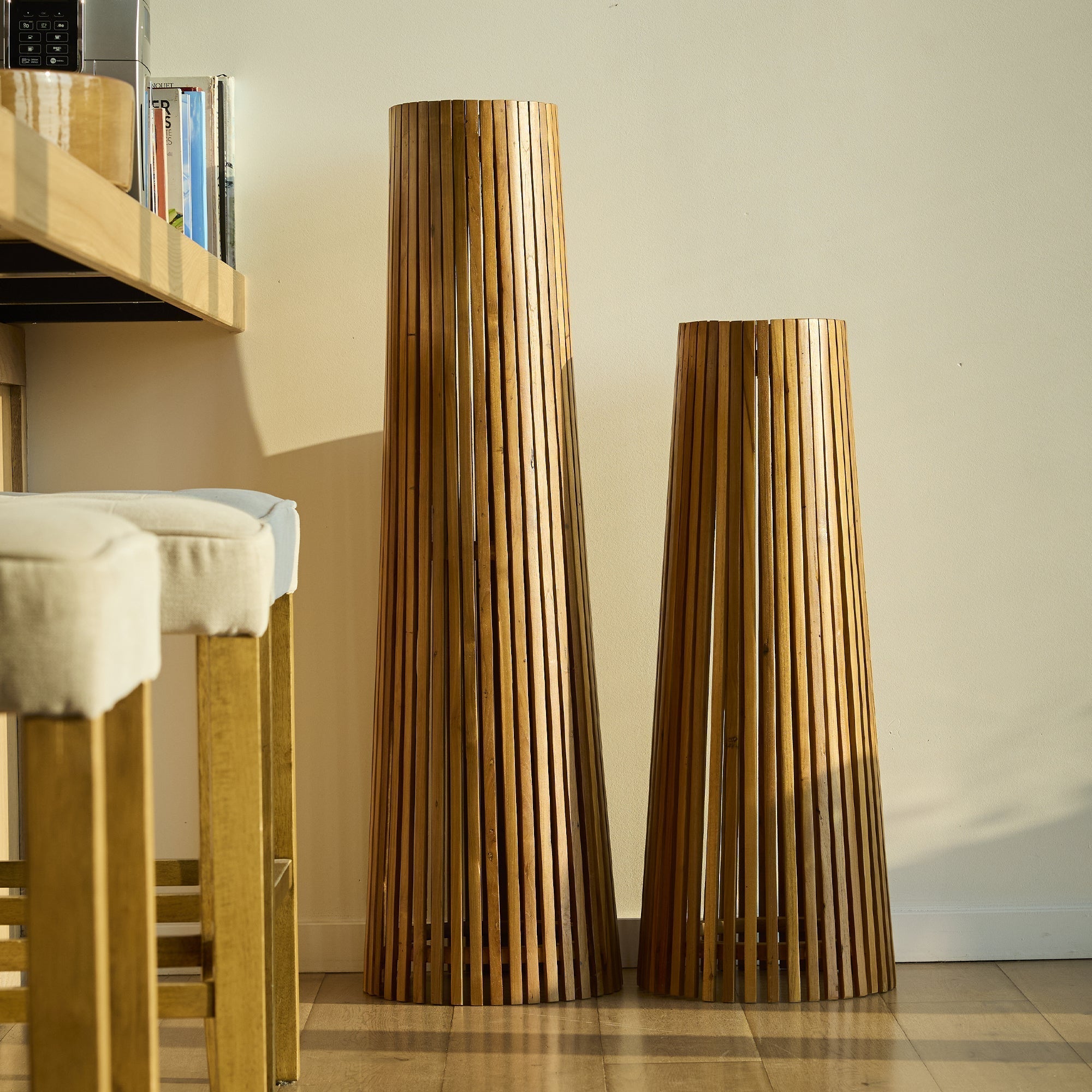 Tecka - Décoration Lumineuse Solaire - Bois - Bois
