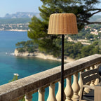 Mateo - Lampadaire Solaire - Polyrotin - Beige