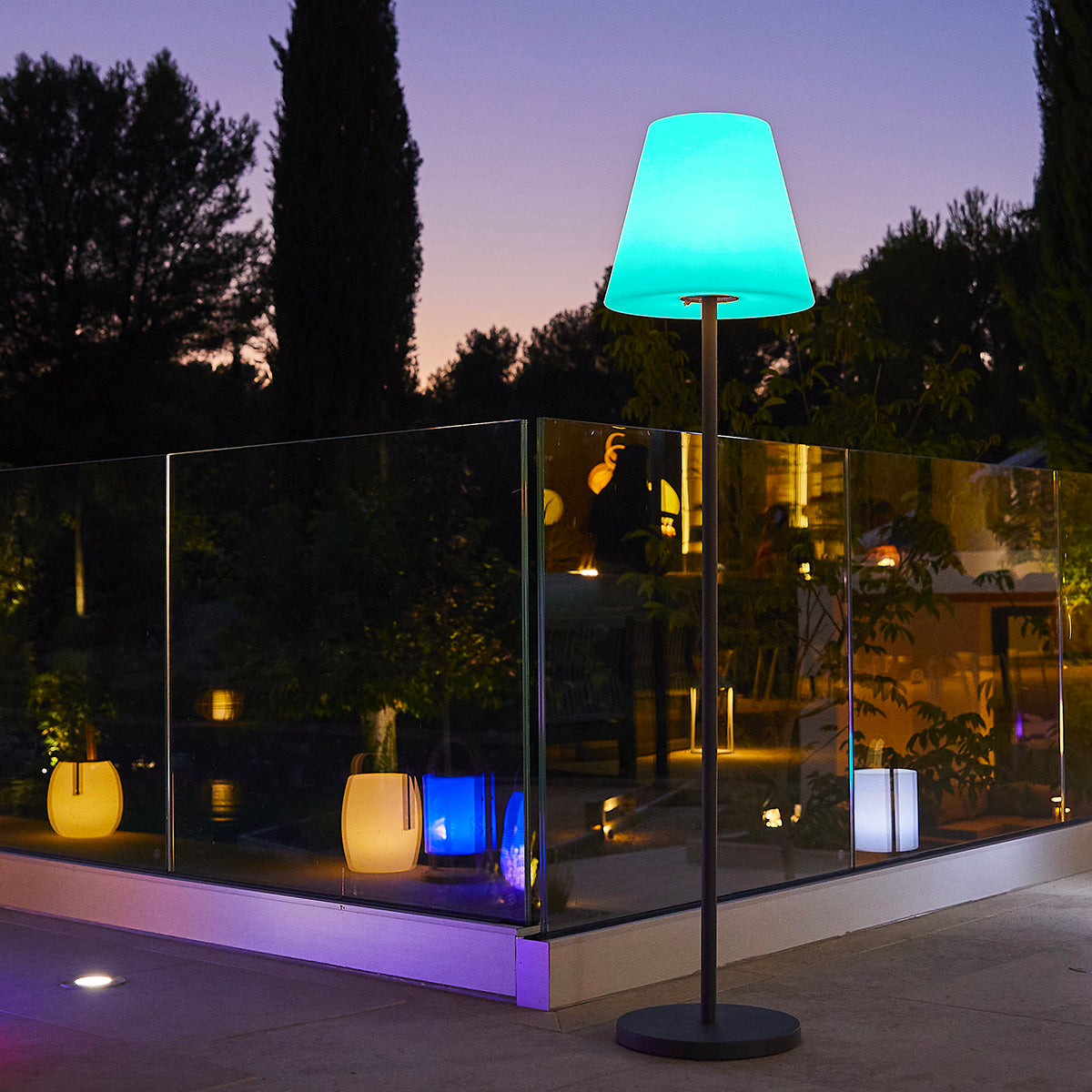 Standy - Lampadaire Sans Fil - Polyéthylène - Gris