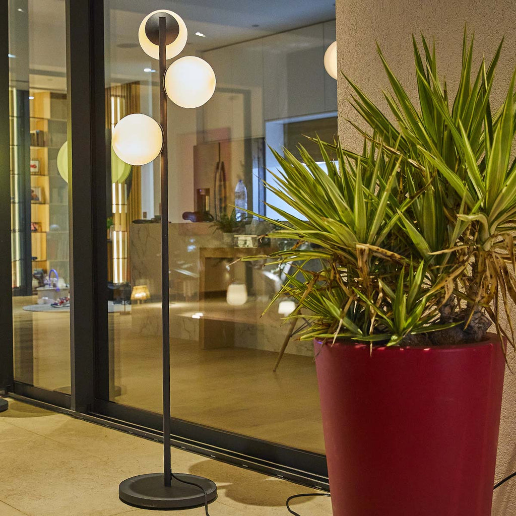 Globy - Lampadaire Filaire - Acier - Gris