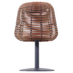 Boheme - Lampe De Table Solaire - Polyrotin - Marron