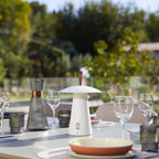 Fungy - Lampe De Table Sans Fil - Acier - Blanc