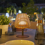 Boheme - Lampe De Table Sans Fil - Polyrotin - Marron