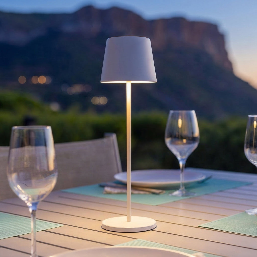 Kelly - Lampe De Table Sans Fil - Acier - Blanc