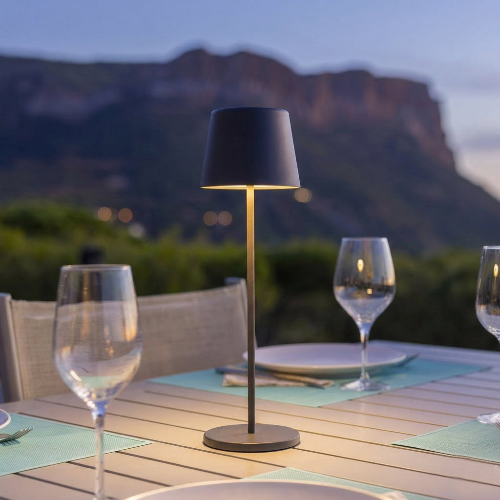 Kelly - Lampe De Table Sans Fil - Acier - Gris Anthracite