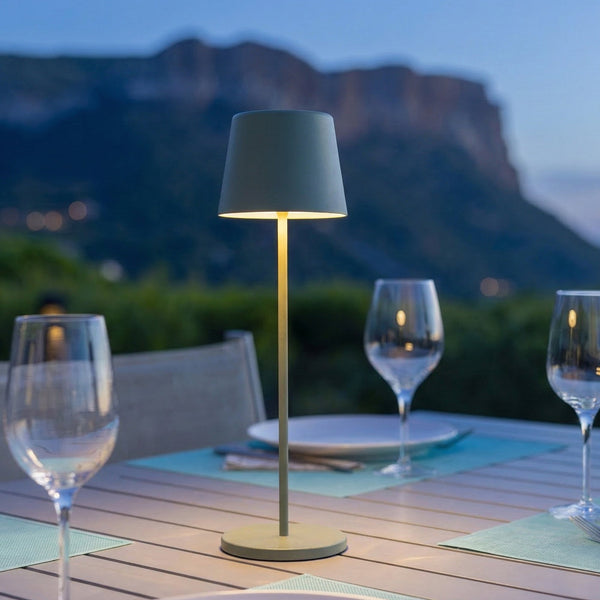 Kelly - Lampe De Table Sans Fil - Acier - Vert