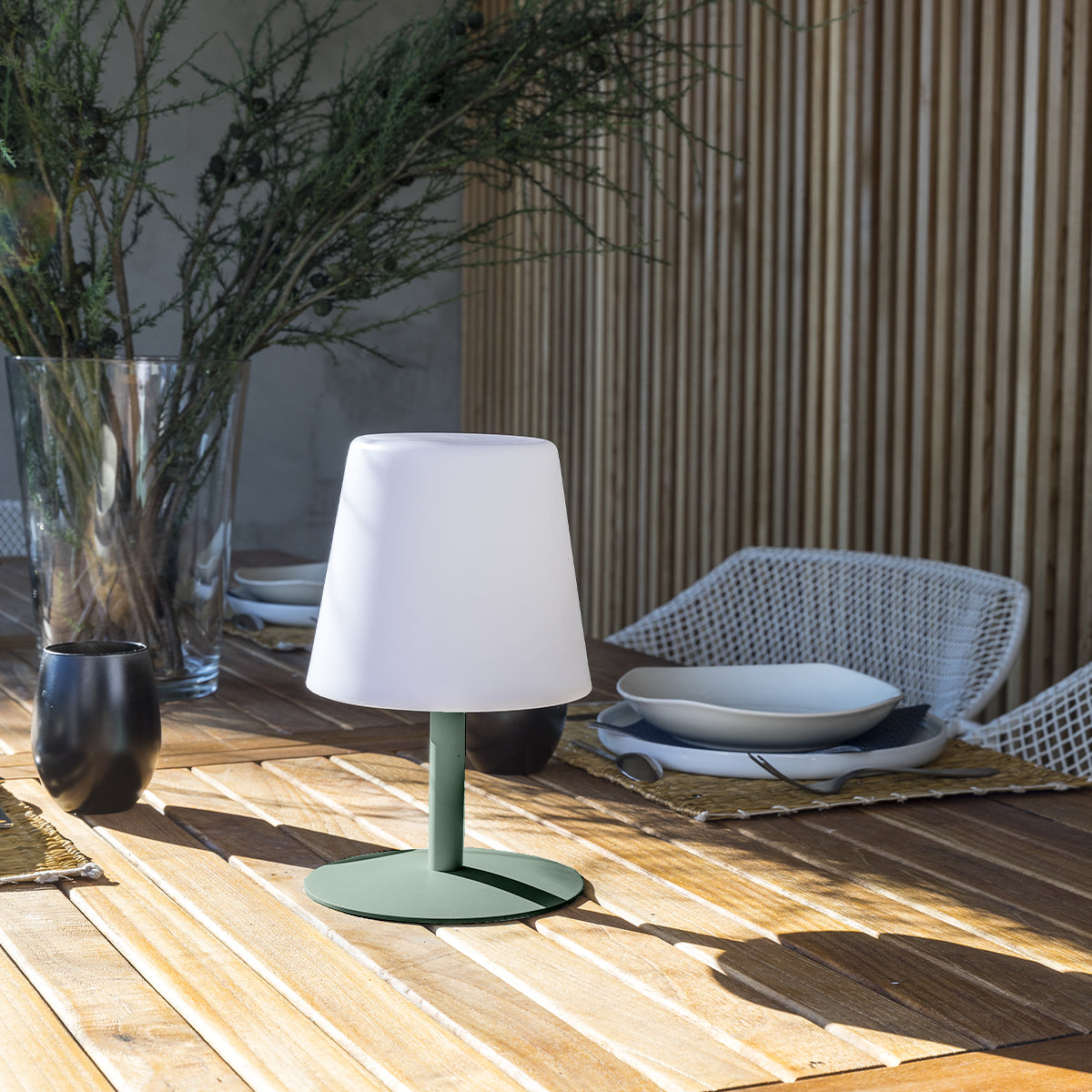 Standy Mini - Lampe De Table Sans Fil - Acier - Vert