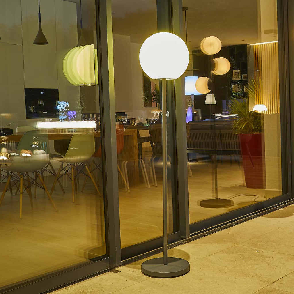 Luny - Lampadaire Sans Fil - Polyéthylène - Gris