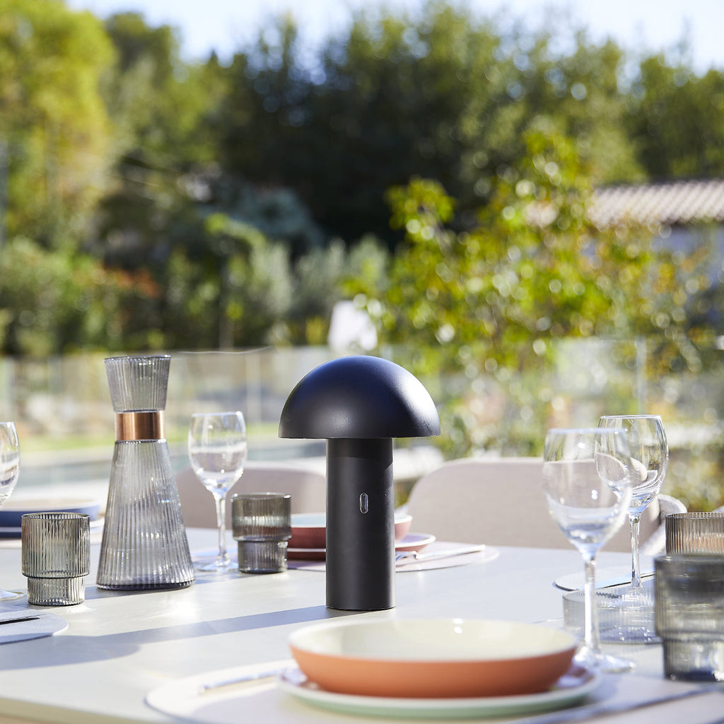 Tod - Lampe De Table Sans Fil - Acier - Noir