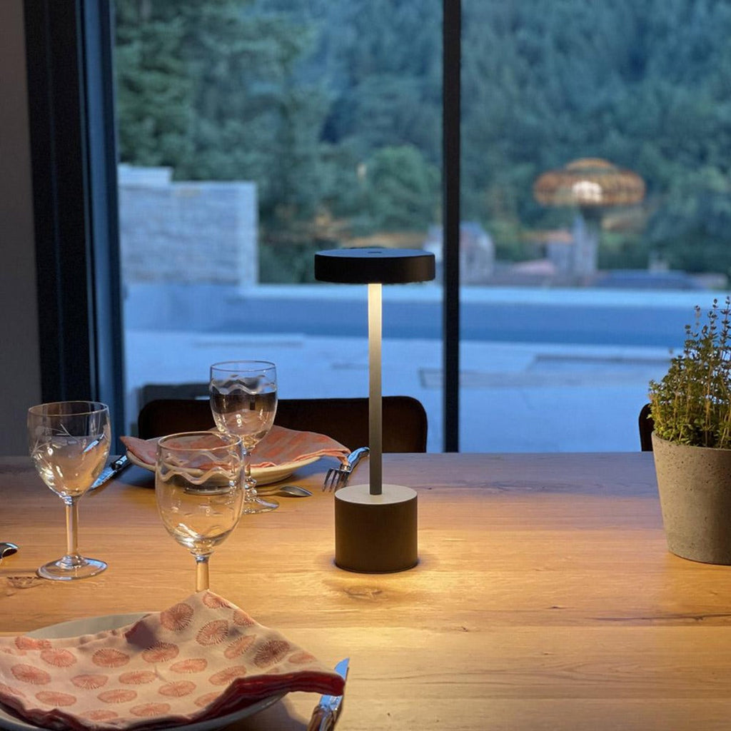 Roby - Lampe De Table Sans Fil - Acier - Gris Anthracite