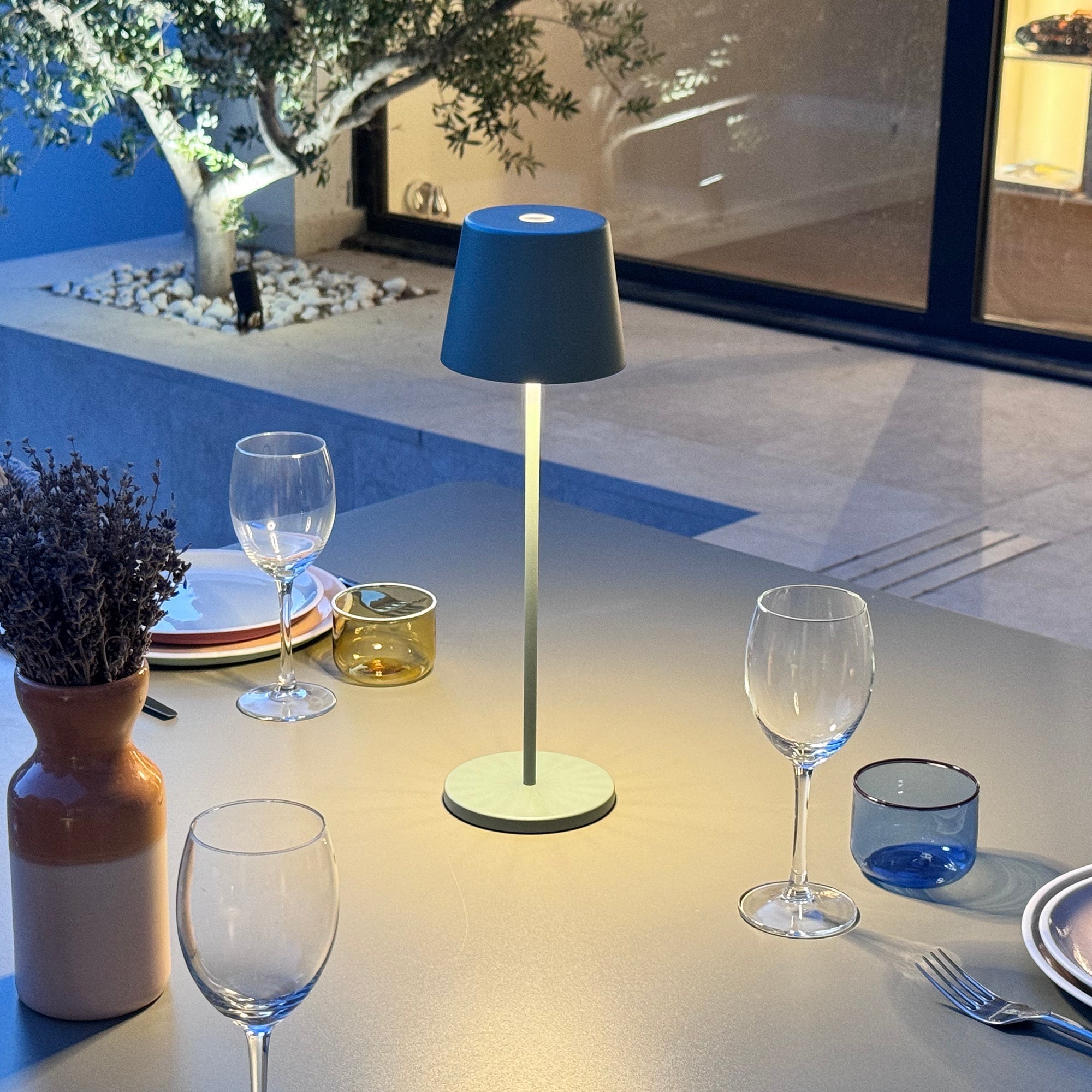 Kelly - Lampe De Table Sans Fil - Acier - Vert