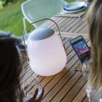 Bob Station - Lampe Enceinte Bluetooth - Cuivre - Blanc