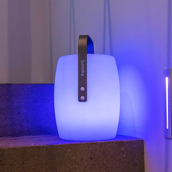 Lucy - Lampe Enceinte Bluetooth - Polyéthylène - Blanc