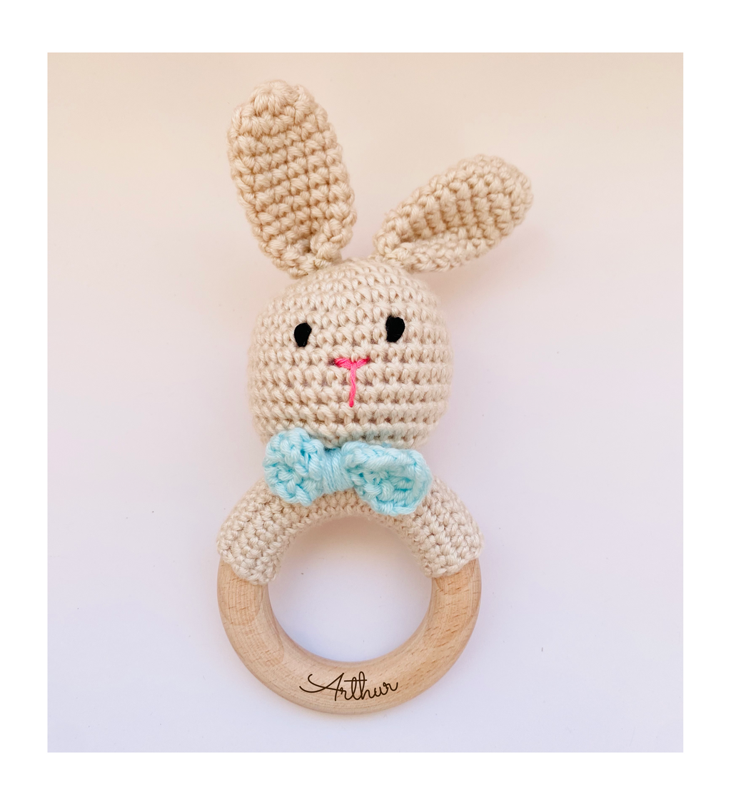 Hochet En Crochet Pour Bébé Personnalisé