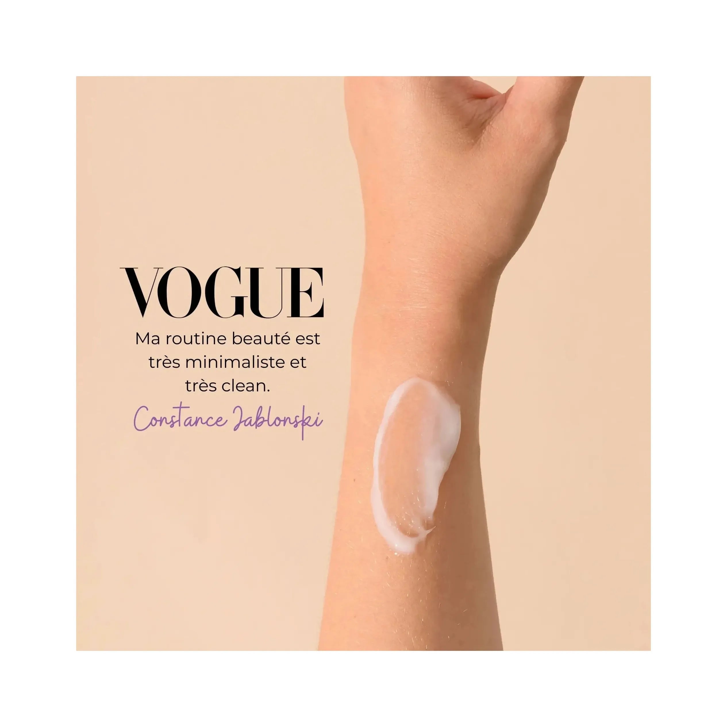 Vogue constance jablonski routine beauté baume