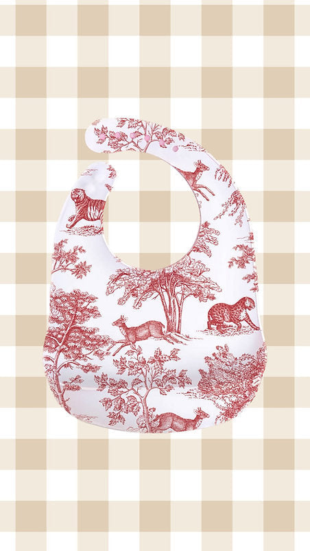 Accessoire Le Duo, Lot De 2 Bavoirs En Silicone - Bleunuage/Brique
