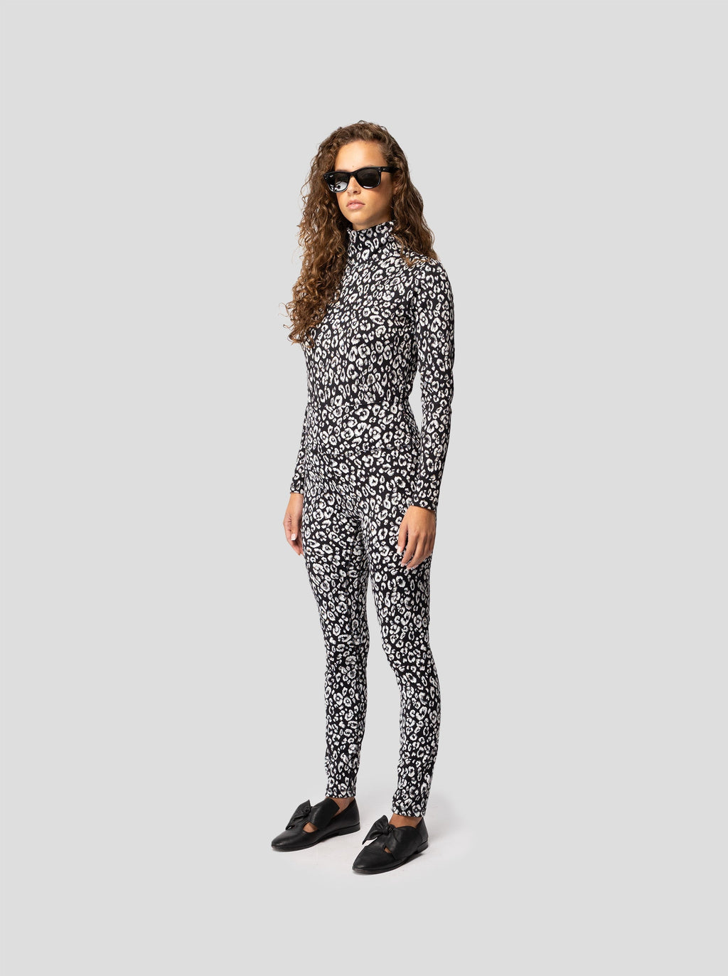 Legging Legging Glue In Black & White Leopard Jersey