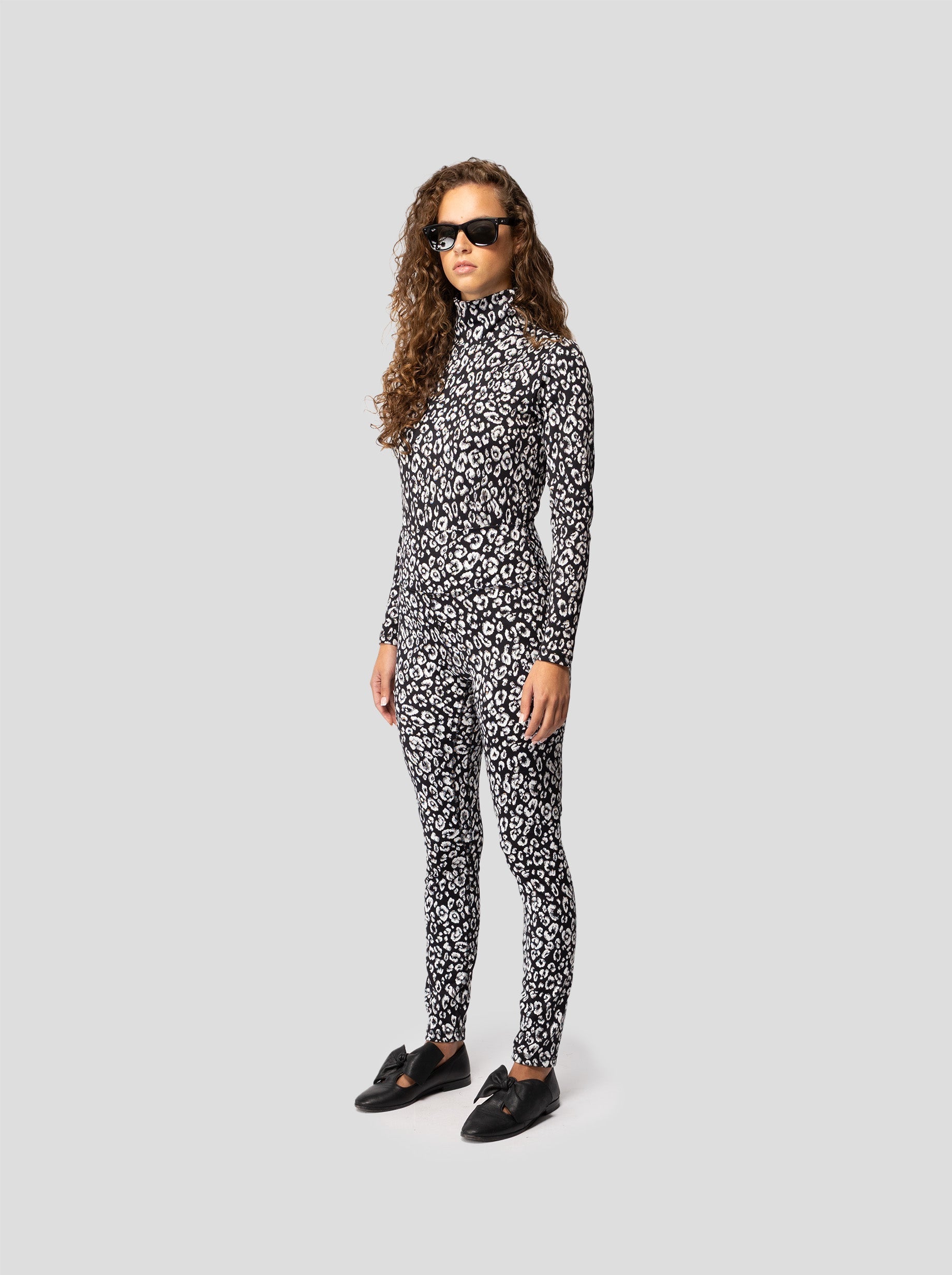 Legging Legging Glue In Black & White Leopard Jersey