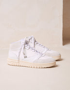Baskets Montantes Leopold - Cuir Et Suède Blanc Gris