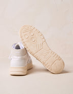 Baskets Montantes Leopold - Cuir Et Suède Blanc Gris