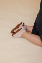Les Petits Velours Rose Pâle - Chaussons Souples - Pour L'Intérieur