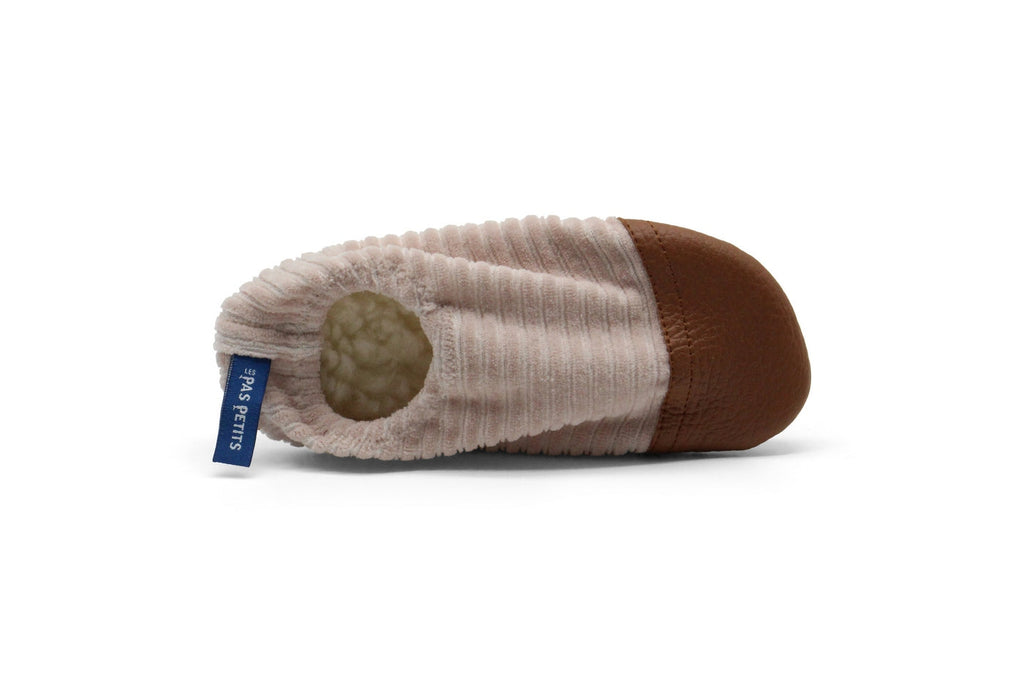 Les Petits Velours Rose Pâle - Chaussons Souples - Pour L'Intérieur