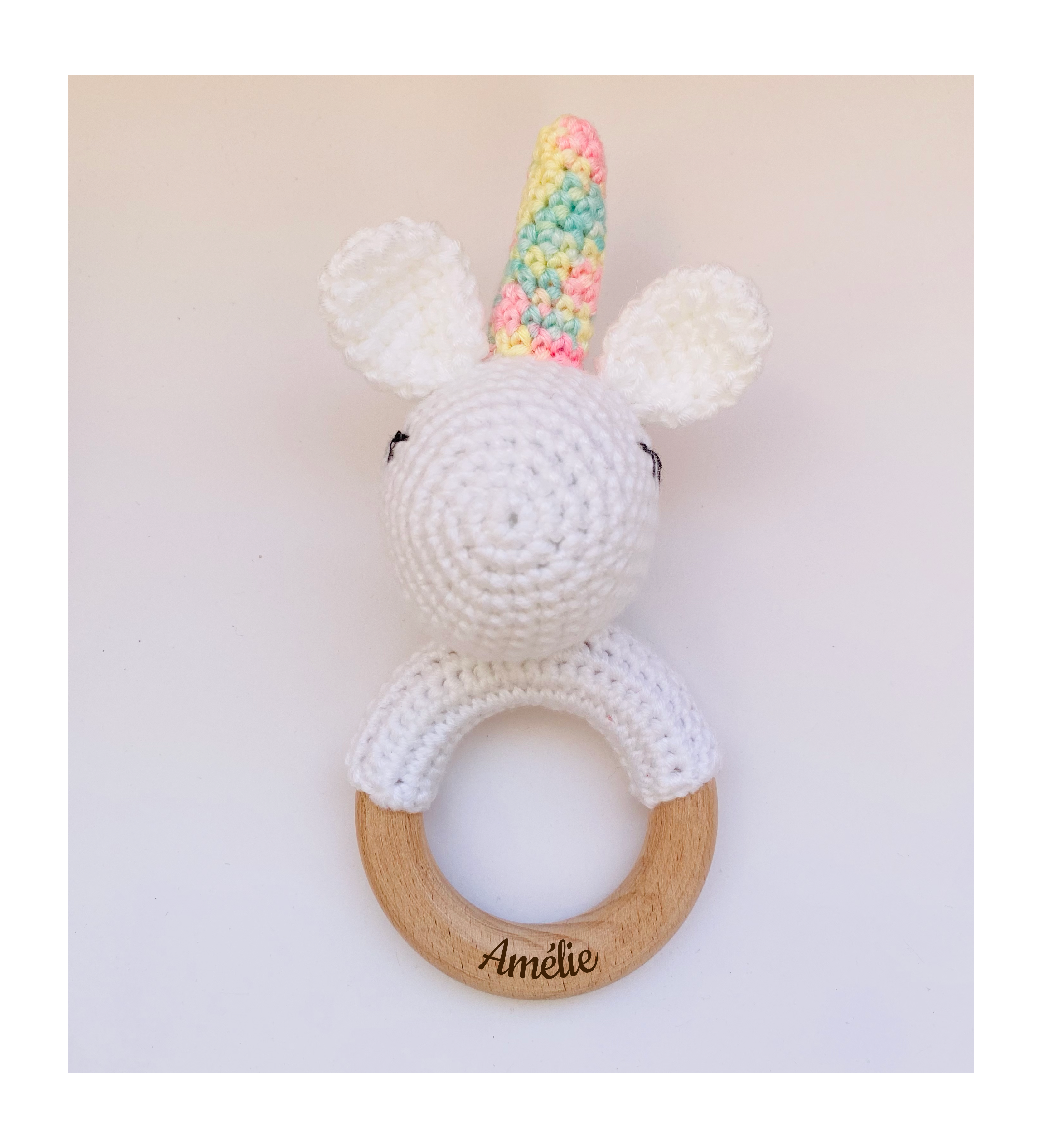 Hochet En Crochet Pour Bébé Personnalisé