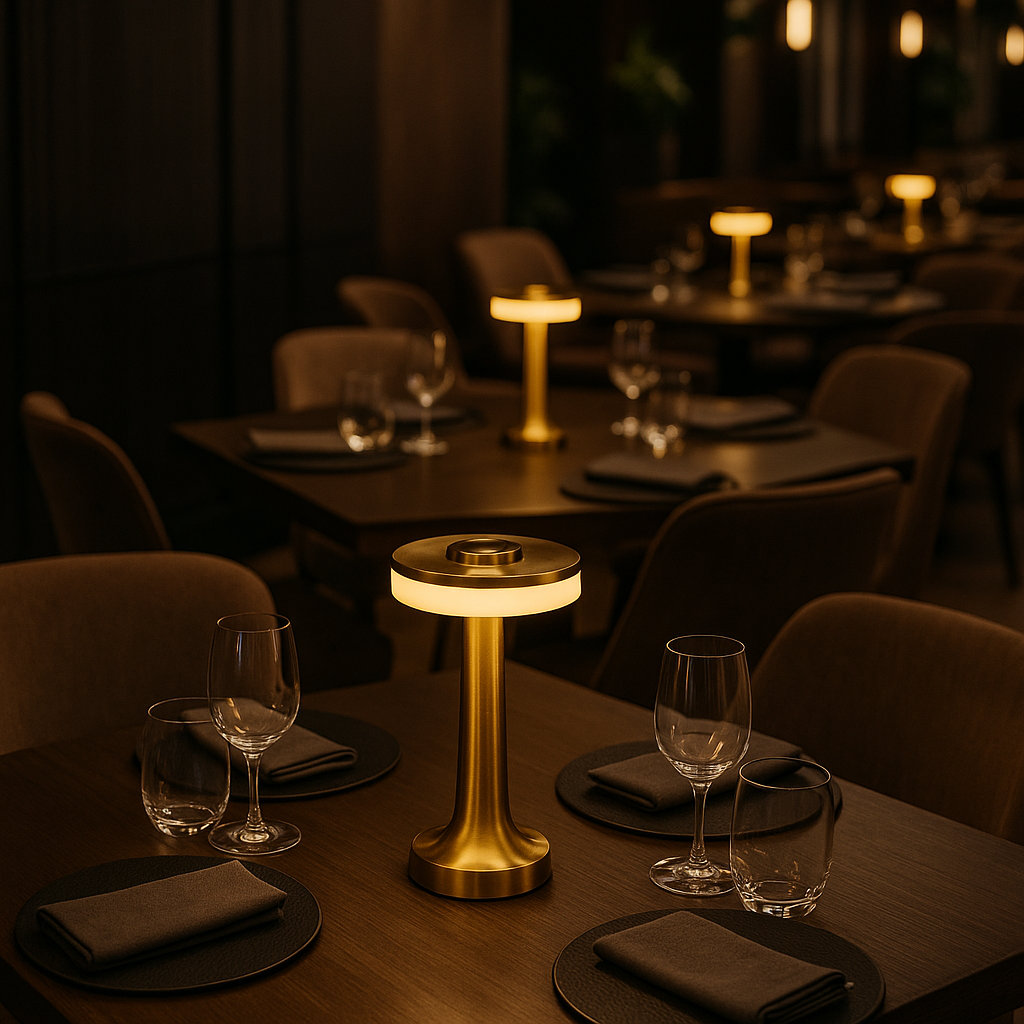 Chicglow - Lampe De Table Sans Fil - Acier - Doré