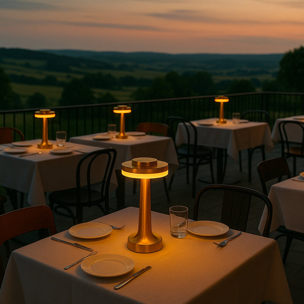 Chicglow - Lampe De Table Sans Fil - Acier - Doré