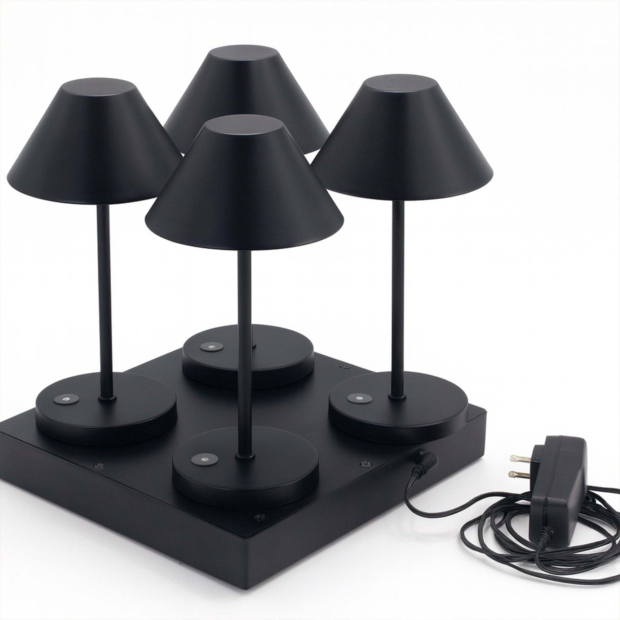 Naomi - Lampe De Table Sans Fil - Acier - Noir