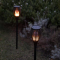 Lot de 2 mini torches solaires effet flamme LED blanc chaud MINI MAITY SUN H70cm - REDDECO.com