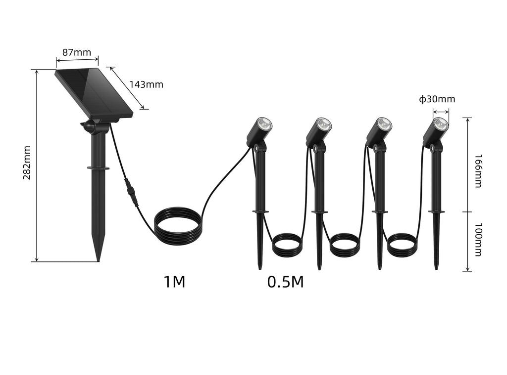 Spot Solaire - 4X Mini Roundy