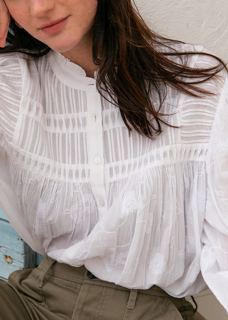 CHEMISE NANOU BLANCHE MARIE STIXTINE