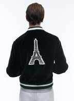 Fursac - Bomber Velours Palatine Vert Tour Eiffel - Vert Bouteille