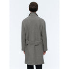 Fursac - Manteau En Drap De Laine À Motif Pied De Poule