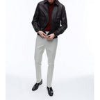 Fursac - Blouson En Cuir D'Agneau Marron