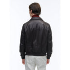 Fursac - Blouson En Cuir D'Agneau Marron