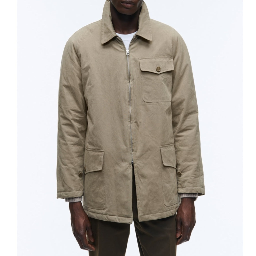 Fursac - Veste En Toile De Coton Déperlante Taupe