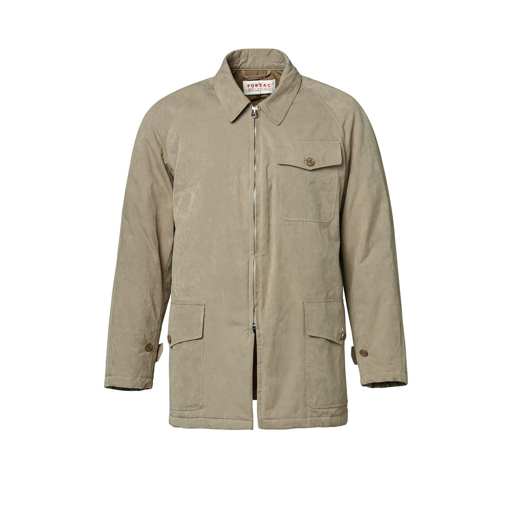 Fursac - Veste En Toile De Coton Déperlante Taupe