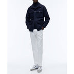 Fursac - Veste En Drap De Laine Bleu Marine