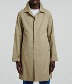Fursac - Manteau Balmacaan En Gabardine De Coton Beige