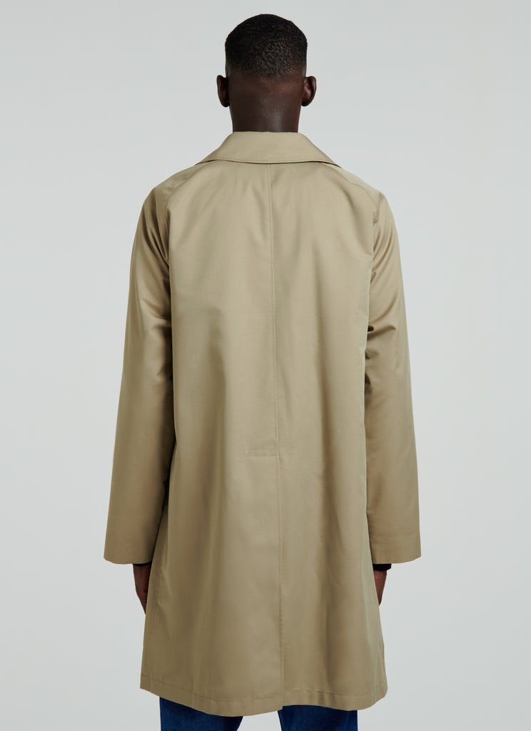 Fursac - Manteau Balmacaan En Gabardine De Coton Beige