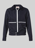 Fursac - Blouson En Tissu Technique Bleu Nuit